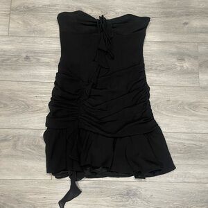 Elegant Zara Black Strapless Dress